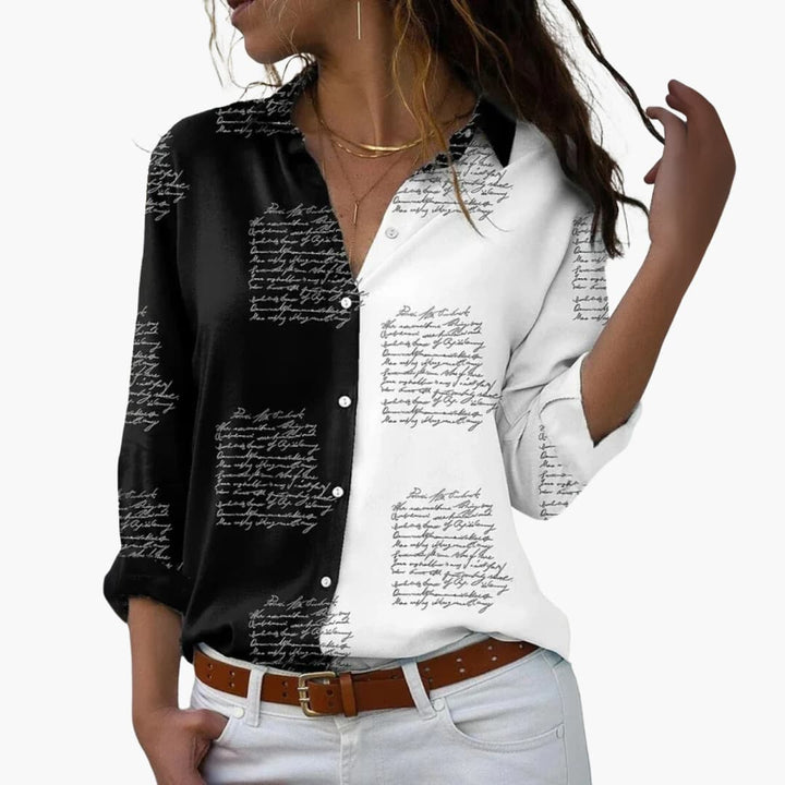 Women’s Blouse with Button Fastening and Floral Print