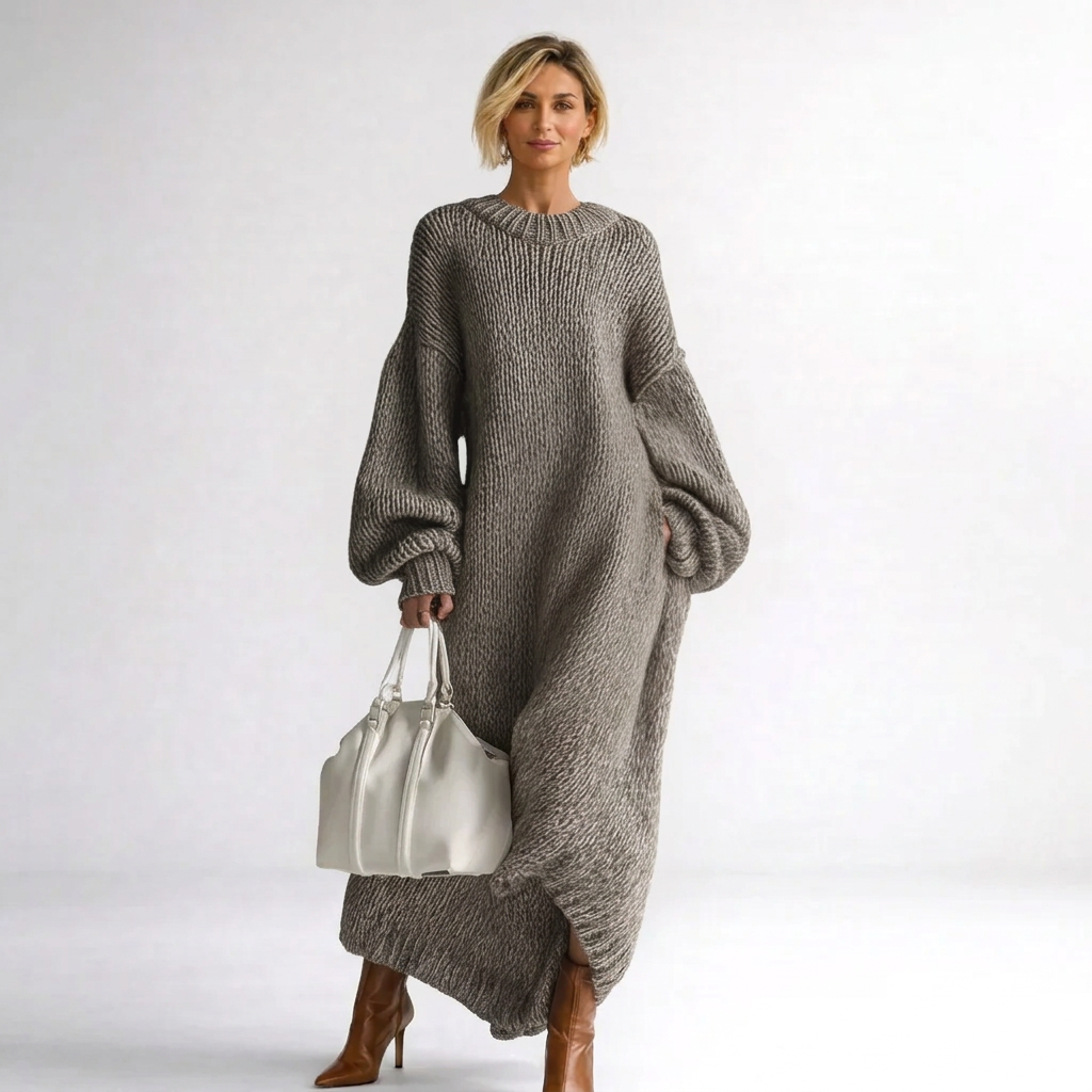 Valeria | Oversized Knit Maxi Sweater Dress