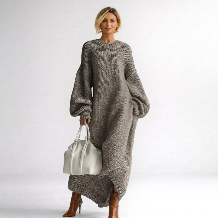 Valeria | Oversized Knit Maxi Sweater Dress