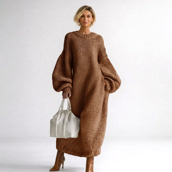 Valeria | Oversized Knit Maxi Sweater Dress