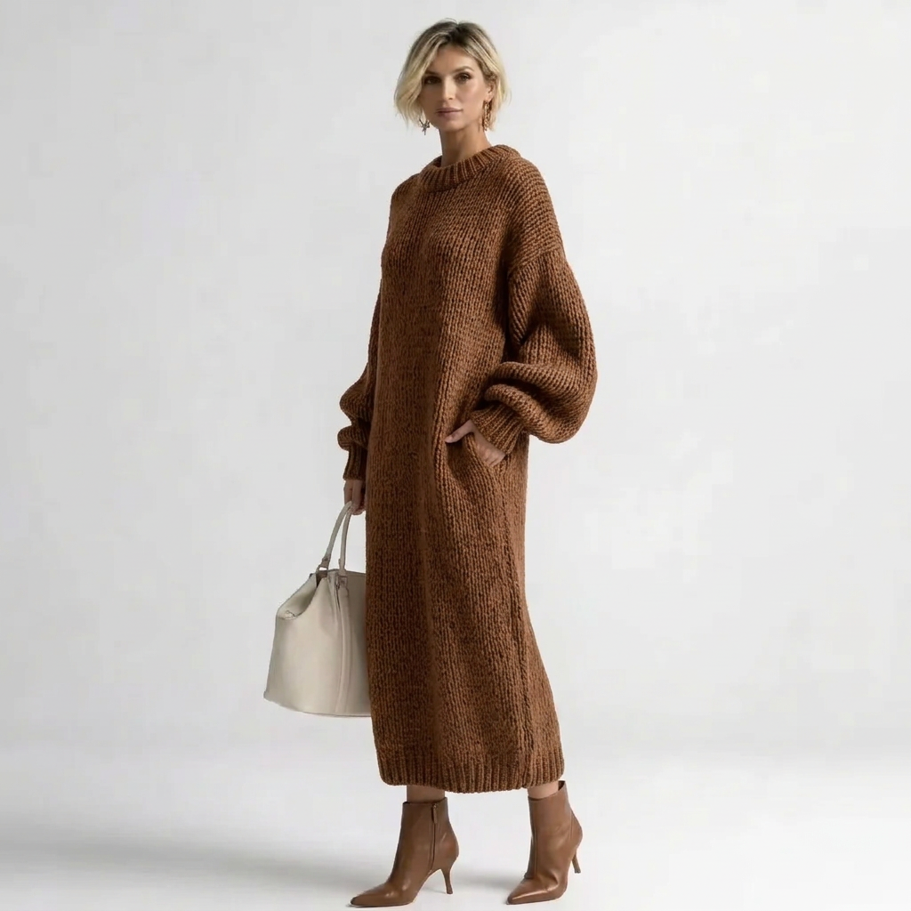 Valeria | Oversized Knit Maxi Sweater Dress