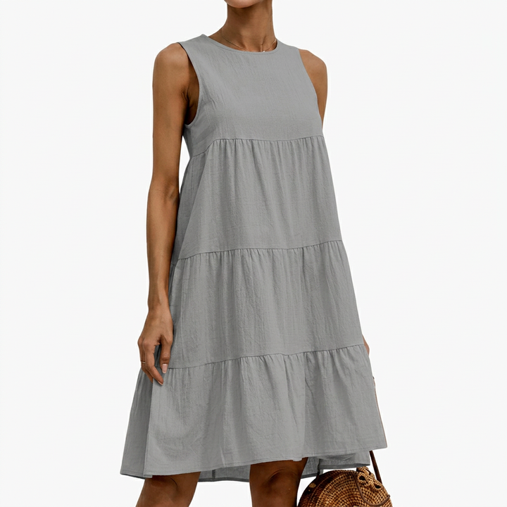 Women’s Casual Sleeveless Tiered Swing Dress