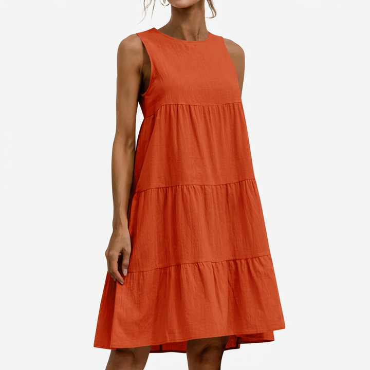 Women’s Casual Sleeveless Tiered Swing Dress