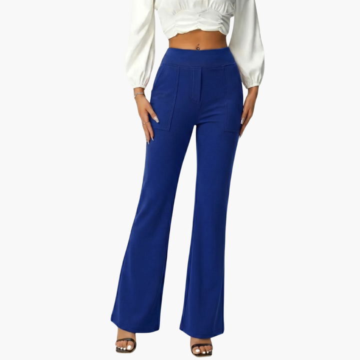 Women’s Pants with High Waist and Flared Leg