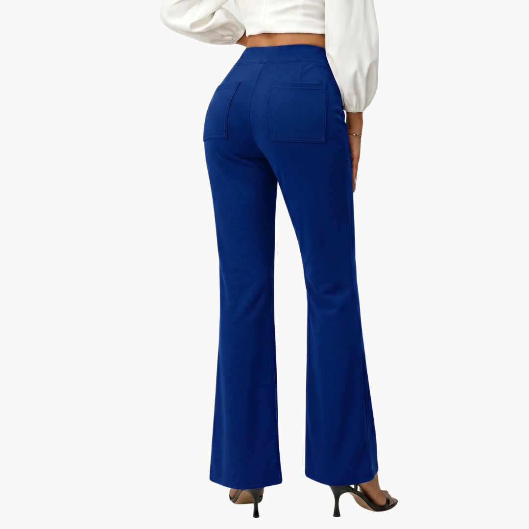 Women’s Pants with High Waist and Flared Leg