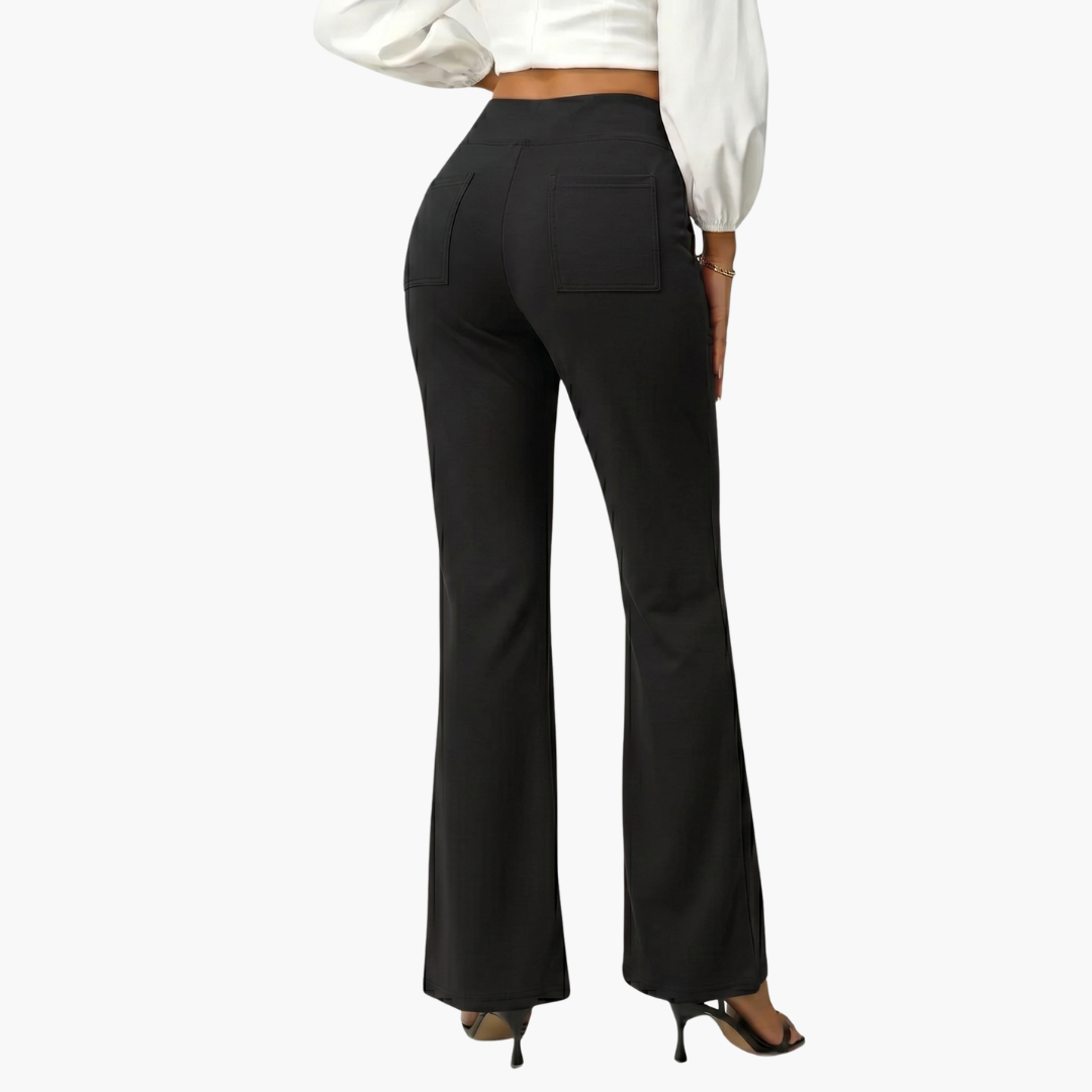 Women’s Pants with High Waist and Flared Leg