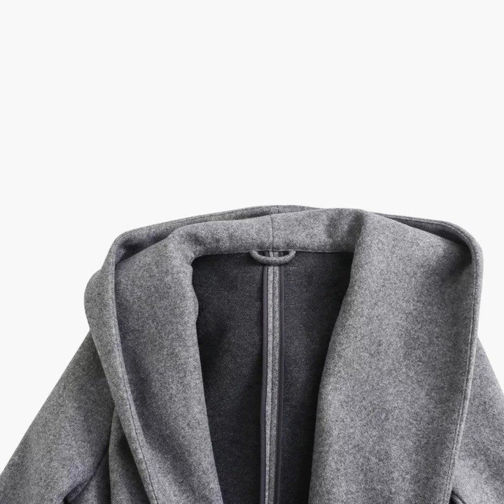 Women’s Trench Coat with Hood and Belted Waist