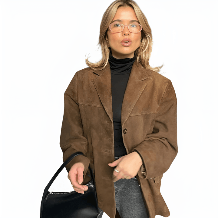 Women’s Blazer with Button Front and Oversized Fit